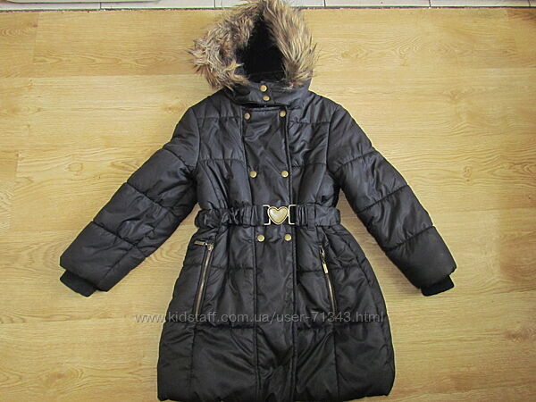 Куртка, пальто черная  7-8л