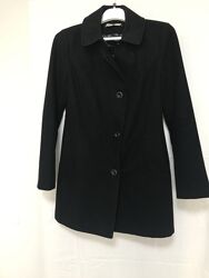 Чёрное демисезонное пальто френч L