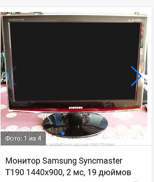  Монитор Samsung SyncMaster T190.