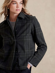 Тёплый жакет Short Plaid Jacket Banana Republic Factory