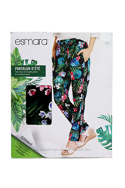 Летние, вискозные , женские штаны Esmara Lidl Германия размер евро 36