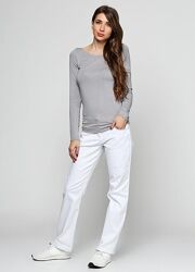 Белоснежные качественные джинсы прямого кроя размер евро 40 Esmara Lidl 