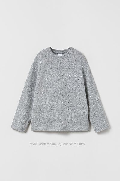 Сірий реглан утеплений Zara для дівчинки. 