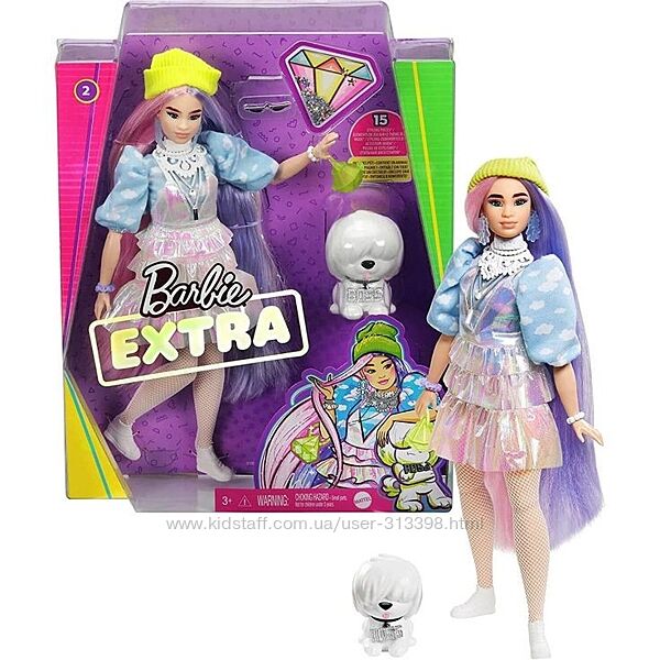Кукла Барби Экстра Стильная Модница Мерцающий образ - Barbie Extra Style 