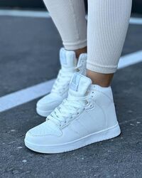 Зимові кросівки жіночі білі, хайтопи