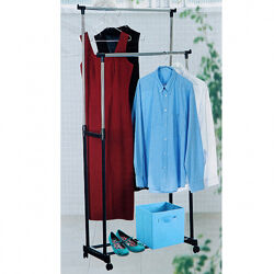 Телескопическая стойка-вешалка для одежды DDouble Pole Clothes Horse 340 LR