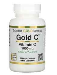 California Gold Nutrition, Gold C, витамин C, 1000 мг, 60 капсул