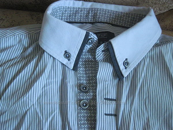 Стильная рубашка Мр. F&F, Брендовая рубашка 40р. Zara Man