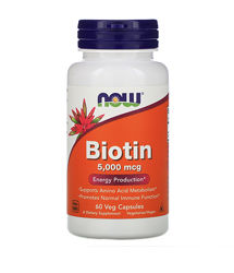 Now Foods Биотин 5000 мкг, 60 и 120 капсул