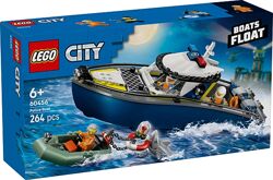 Конструктор Lego City Преследование на полицейском катере 60456