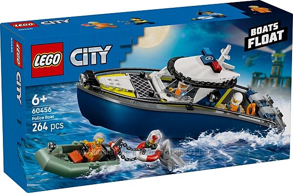 Конструктор Lego City Преследование на полицейском катере 60456