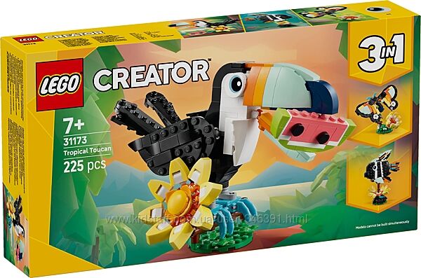 Конструктор Lego Creator Дикие животные тропический тукан 31173