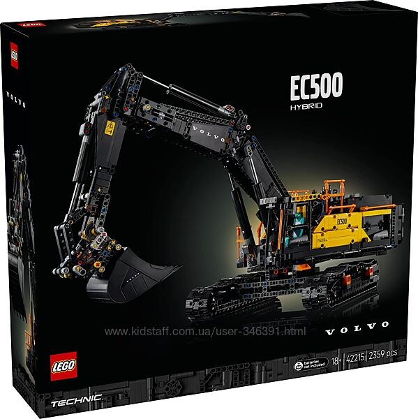 Конструктор Lego Technic Экскаватор Вольво EC500 Гибрид 42215