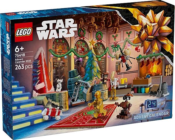 Lego Star Wars Новогодний календарь Лего Звёздные Войны 2025 года 75418