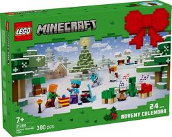 Lego Minecraft Новогодний календарь Лего Майнкрафт 2025 года 21280
