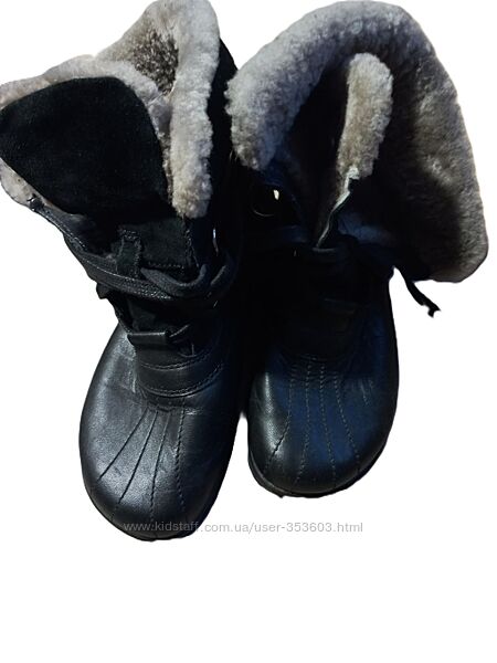 Шкіряні черевики з утепленням розмір 36-37