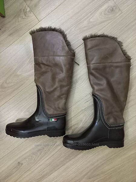 Утеплені гумові чоботи розмір 37