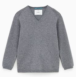 Базовый серый джемпер, пуловер Zara - 6, 8, 9, 10 лет
