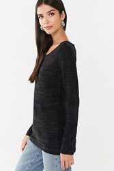 Удлиненный меланжевый свитер с сайта Forever 21 - S, M, L -  Маломерит