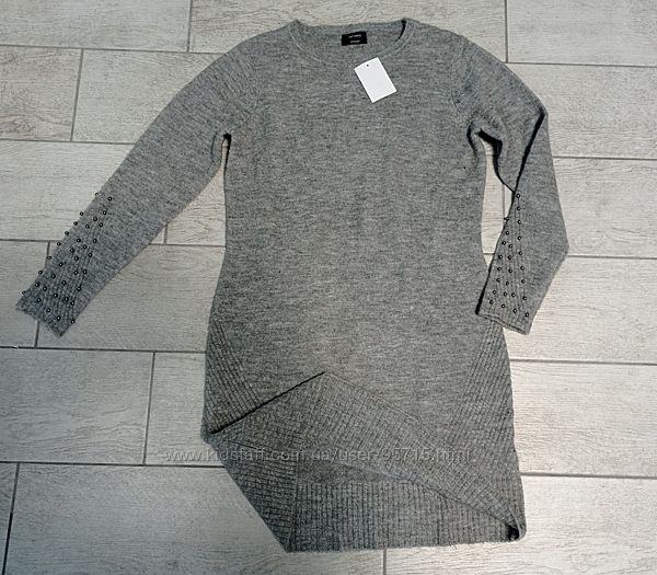 Теплое платье свитер серый меланж C&A. Размеры M, L