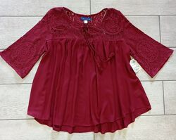 Распродажа - Блуза Simply Styled из вискозы с кружевом - М, L, XL