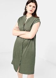 Фактурное платье рубашка Mango Violeta плюс размер - 48-50р.