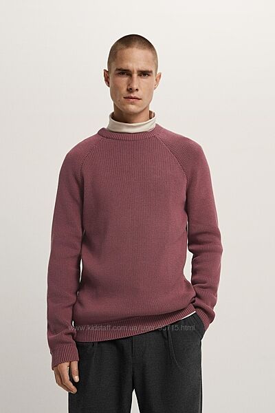 Хлопковый свитер джемпер из двойного трикотажа Zara - M, L, XL