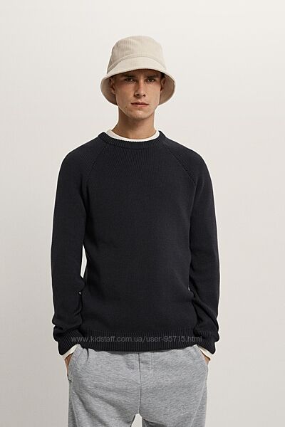 Хлопковый свитер джемпер из двойного трикотажа Zara - XL