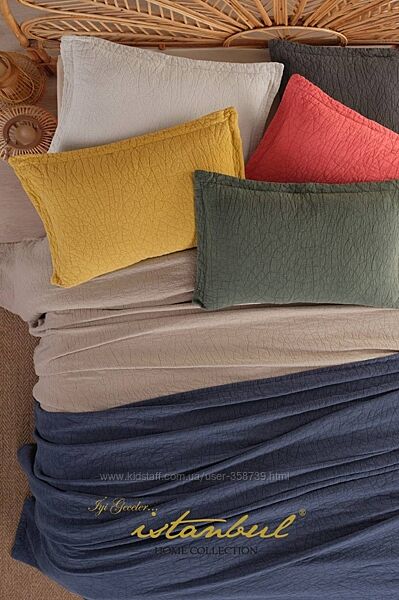 Хлопковое Евро Покрывало Istambul Home Zen Stone с наволочками