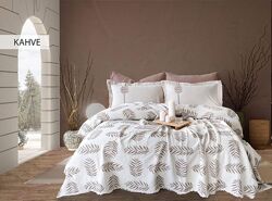 Муслиновое Летнее Постельное белье с Пике пледом Olive earth Istanbul Home