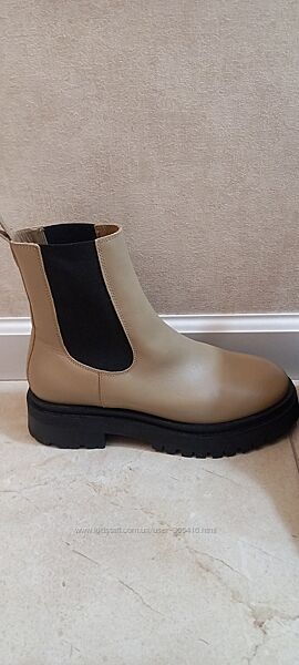 Фирменные осенние ботинки р.39  кожа Other Kenzx