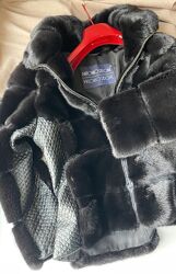 Норковая куртка с фактурой кроко Италия