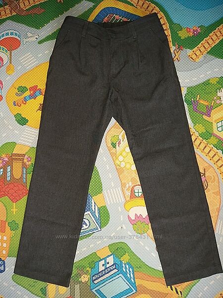 Школьные серые брюки f&f 8-9 лет, 134 см.