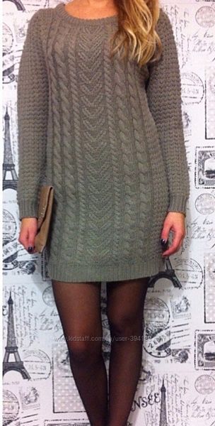 Платье теплое вязка