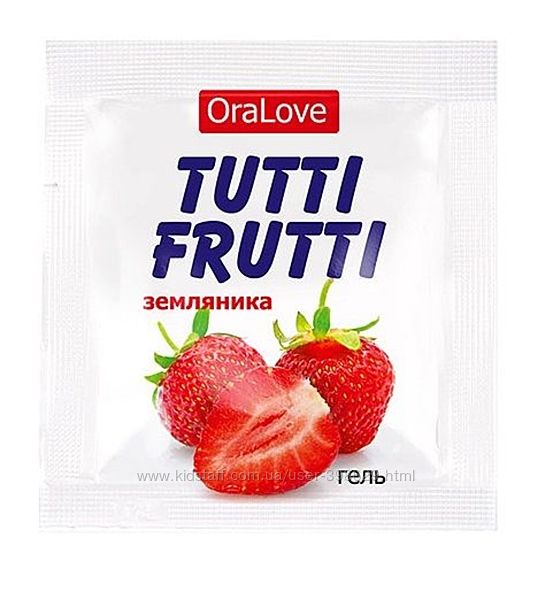 Гель TUTTI-FRUTTI ЗЕМЛЯНИКА серии OraLove одноразовая упаковка 4 г