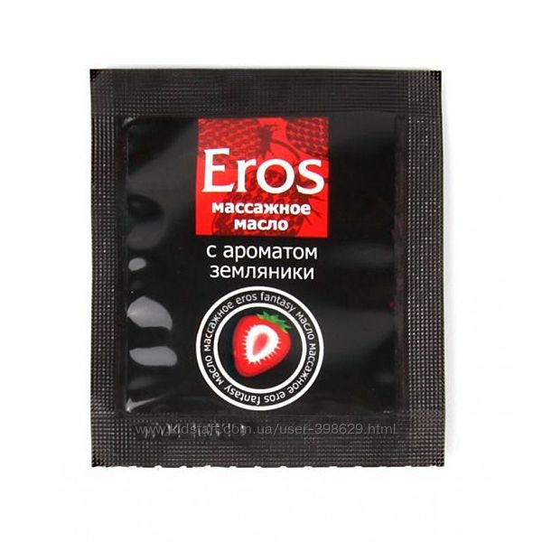 Масло массажное EROS FANTASY с ароматом земляники 4г