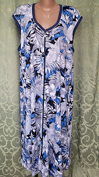 Халат женский, летний на молнии без рукавов. Хлопок 64 р