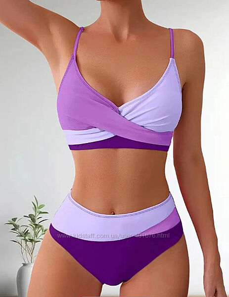 Купальник нарядный, женский раздельный комбинированный цвет М р 46-48