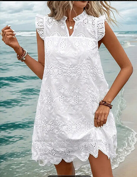 Белый сарафан миди женский, прошва котон 50 р