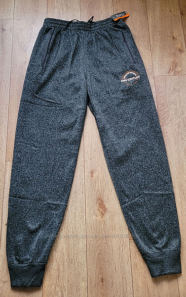 Мужские теплые, спортивные штаны трикотажные меланж на флисе