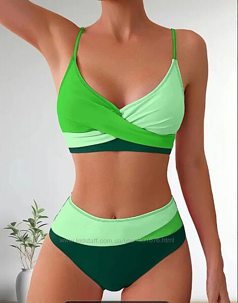 Купальник нарядный, женский раздельный комбинированный цвет М р 46-48