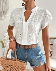 Блузка летняя, женская, хлопок прошва 52-54 р