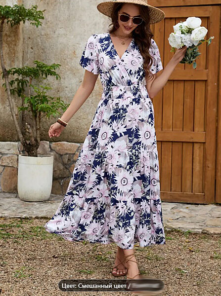 Платье женское, яркое, нарядное, летнее с крылышками Вискоза 46- р