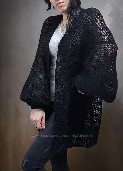 Мохеровий кардиган. Ручна робота