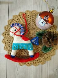 Коник новорічна іграшка 