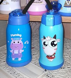 Термос детский с трубочкой 400 мл A-Plus