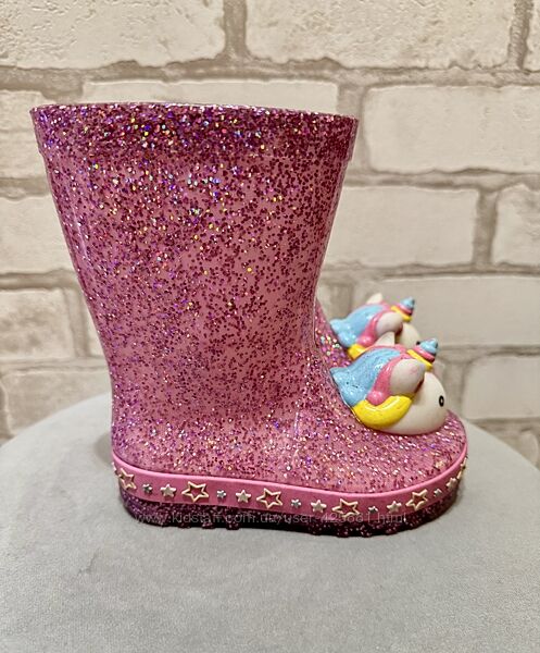 Гумові чоботи для дівчинки. Розмір 22