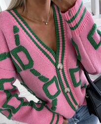 Вязаний кардиган жіночий, кофта на гудзиках.