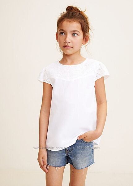Белая блузка MANGO размер 11-12 лет, рост 152