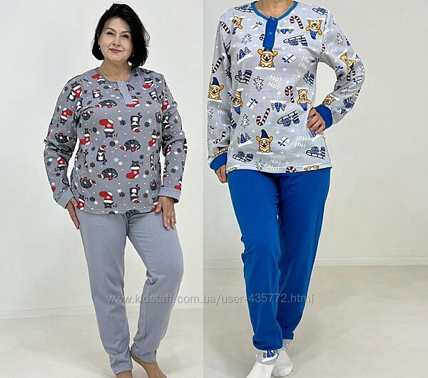 піжама довгий рукав зі штанами бавовна по 66 розмір